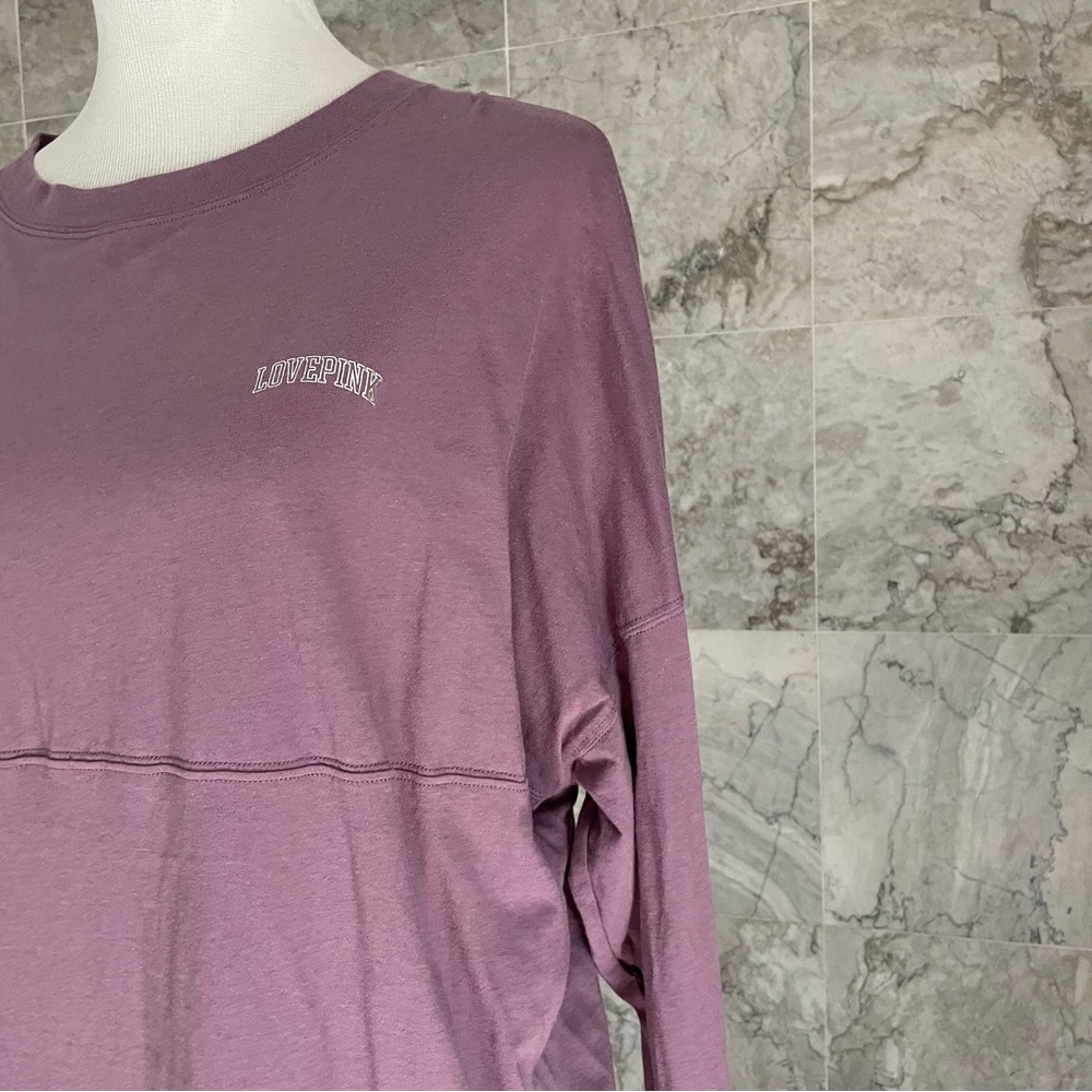 PINK Victoria's Secret Mauve Long-Sleeve Pullover Top - Picture 5 of 8
